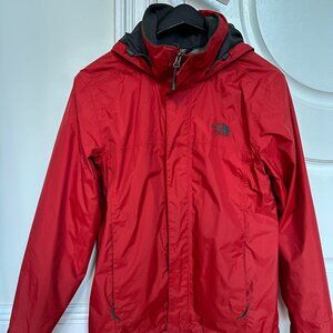 North Face Men's Hyvent Red Rain Jacket Windbreaker Vented